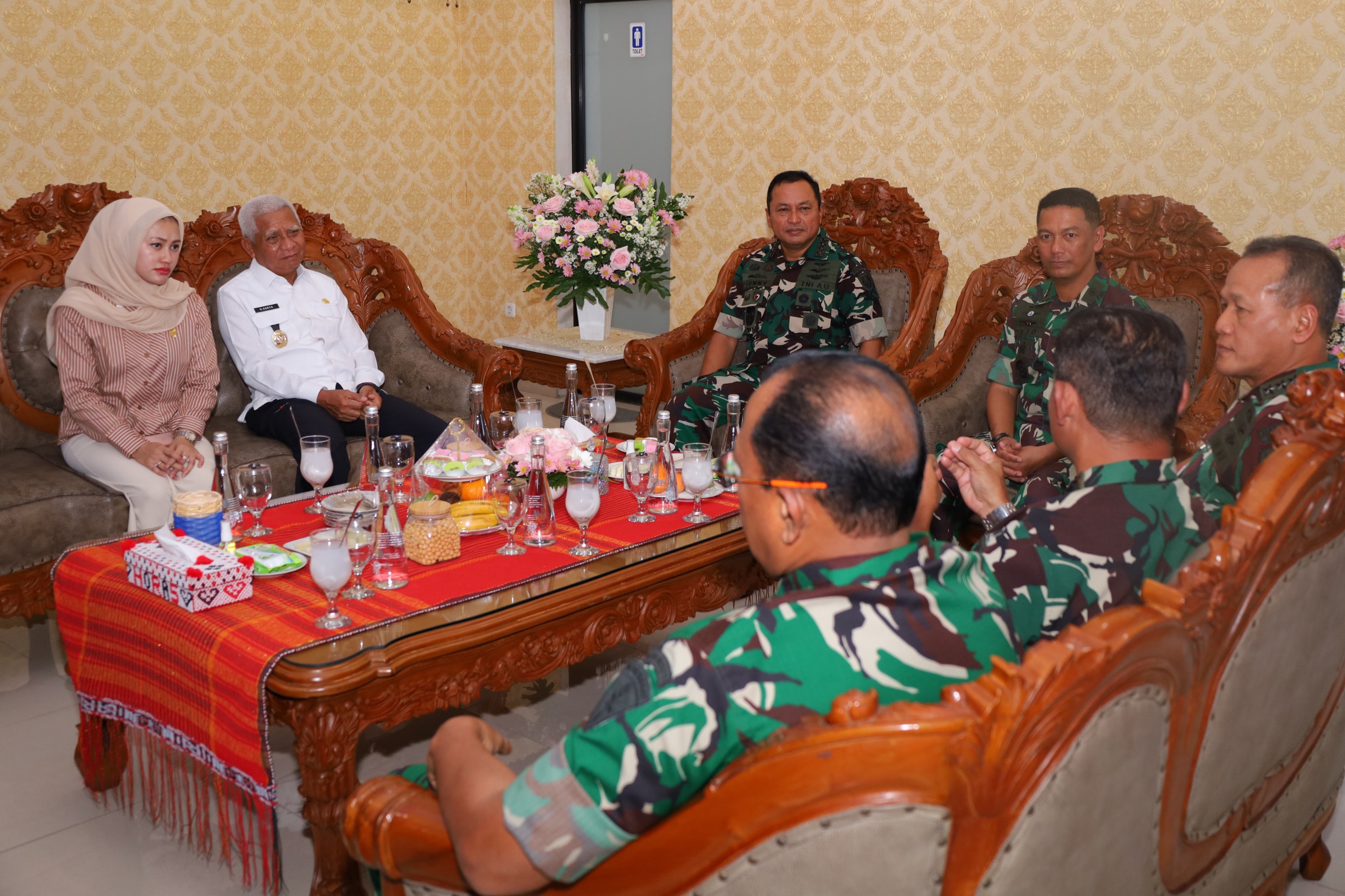 Pangdam I/BB-Forkompimda Sumut Sambut KASAU di Lanud Soewondo Meda