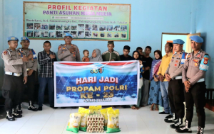 Dalam Rangka HUT ke-23, Si Propam Polres Takalar Gelar Bakti Sosial di Panti Asuhan Mega Mulia