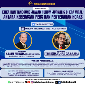MHI Akan Gelar Virtual Zoom dengan Tema “Antara Kebebasan PERS dan Penyebaran HOAKS”
