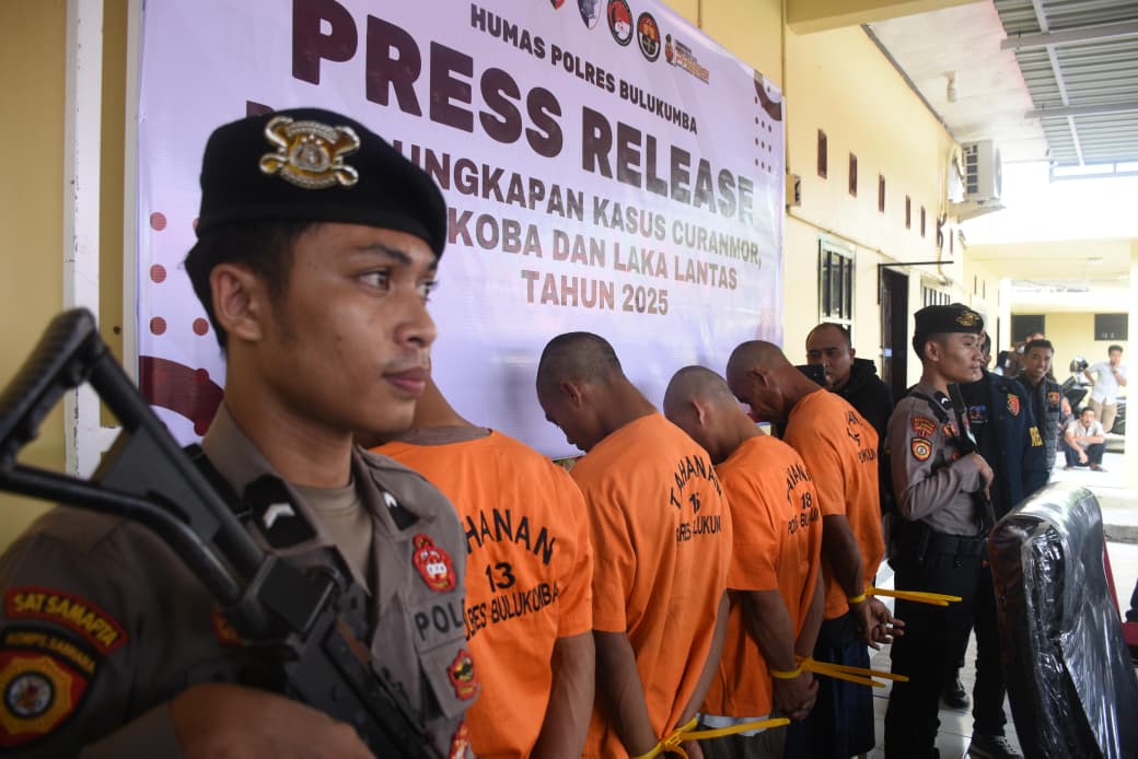 Polres Bulukumba Gelar Press Release Akhir Tahun 2025, Ini Kasus Yang Berhasil diungkap.