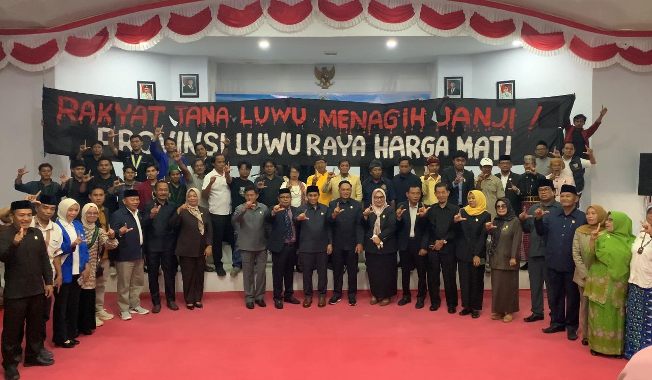 DPRD Luwu Utara Satu Hati, Satu Suara Dan Satu Tujuan : Paripurna Luwu Utara Untuk Penbentukan Provinsi Luwu Raya
