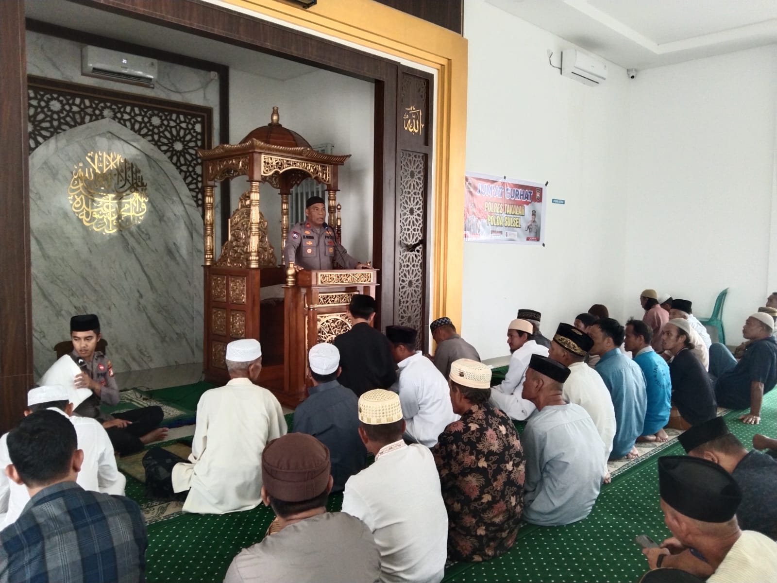 Safari Jumat dan Jumat Curhat, Kasat Binmas Polres Takalar Serap Aspirasi Warga Mangngadu
