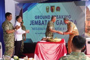 Danrem 084/Bhaskara Jaya Hadiri Ground Breaking Jembatan Kalianak Surabaya