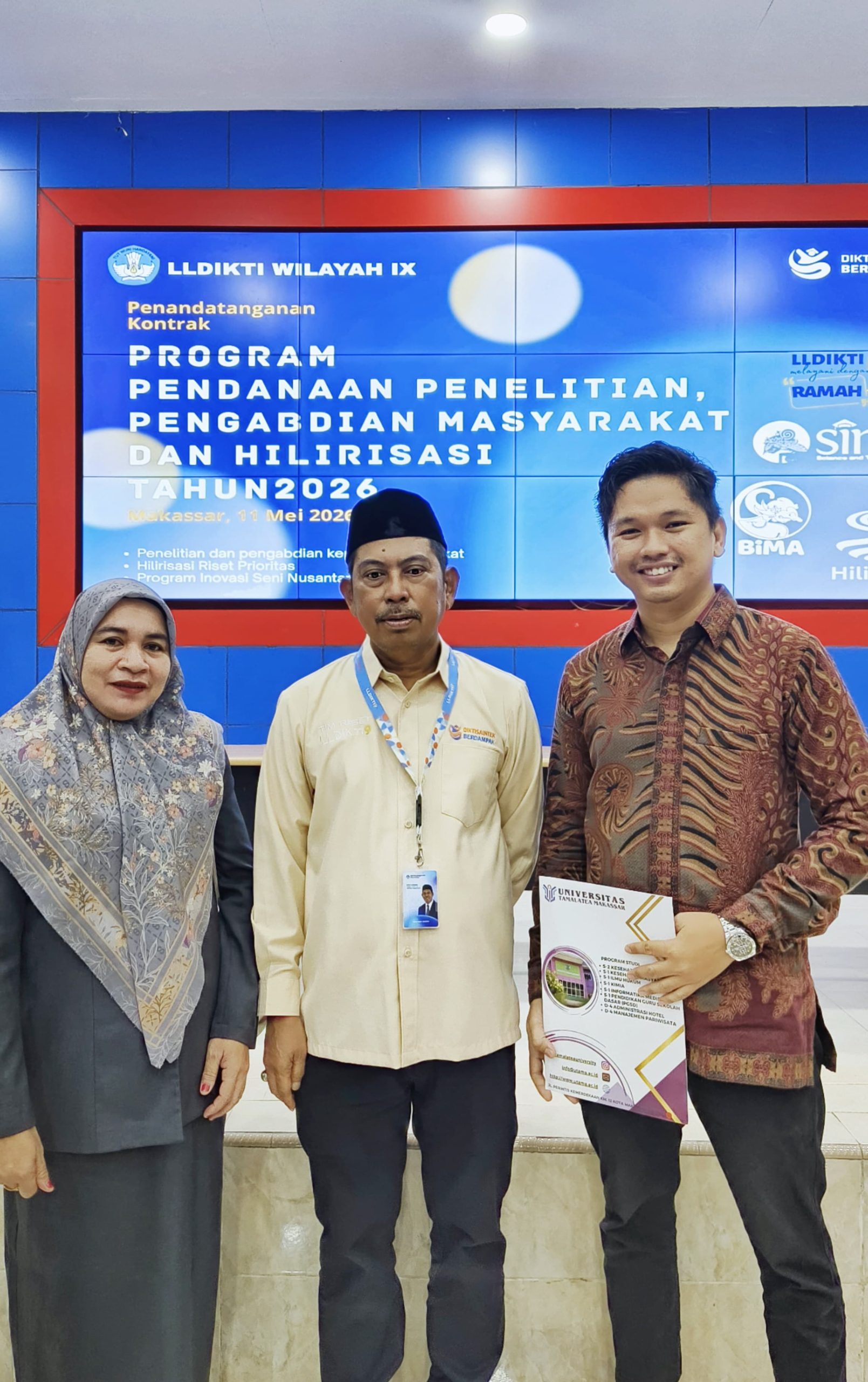 Universitas Tamalatea Makassar Kembali Menoreh Prestasi Gemilang. Kali ini di LLDIKTI IX Telah Meraih Dana Hibah Penelitian Ratusan Juta Rupiah.
