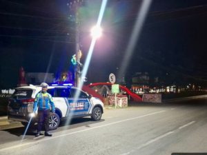 Cahaya Biru di Malam Takalar, Satlantas Perkuat Pengawasan di Titik Rawan Pelanggaran